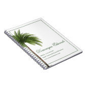 Carnet Tropical Palm Tree Green élégant professionnel (Côté Droit)