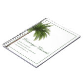 Carnet Tropical Palm Tree Green élégant professionnel (Côté gauche)