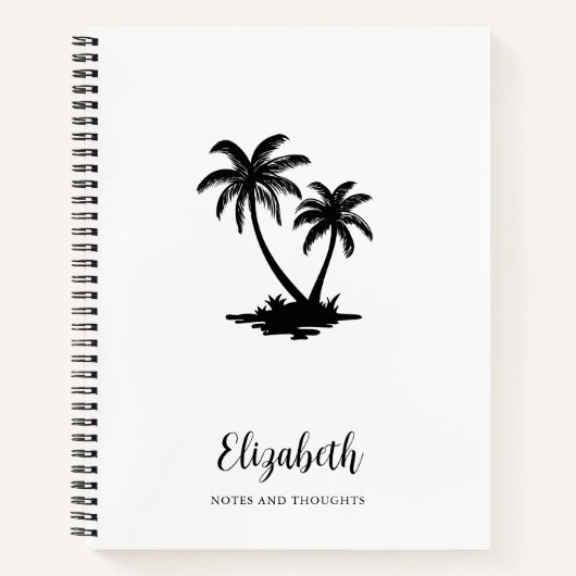Carnet Tropical Palm Tree Personalized (Devant)