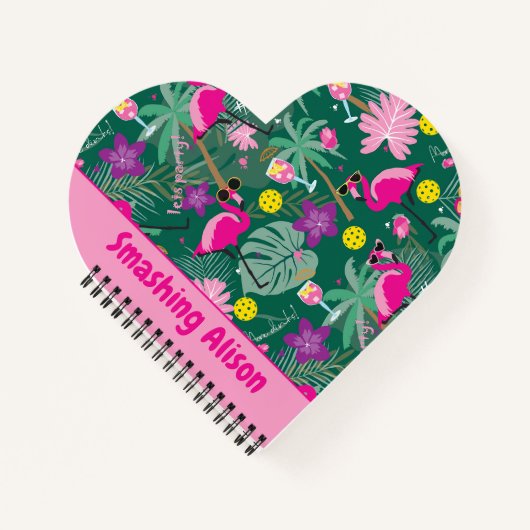 Carnet 🤩 Tropical Party, pickleball, custom (Devant)