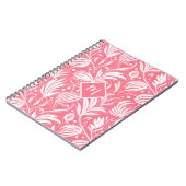 Carnet Tropical rose floral motif diamant Monogramme (Côté gauche)
