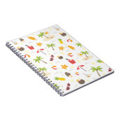 Carnet Tropical Summer Beach Vacances Motif Design (Côté Droit)
