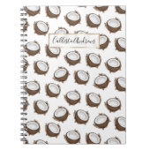 Carnet Tropical Summer Brown Blanc Coco Motif Fruit (Devant)