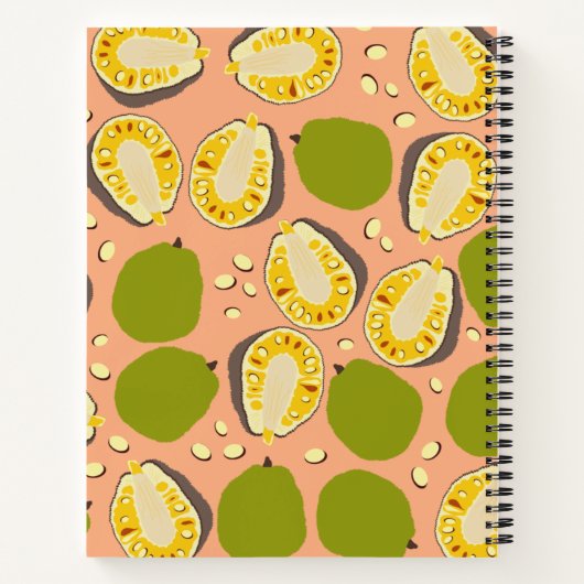 Carnet Tropical Summer Jackfruit Motif - Recette Cookbook (Dos)
