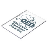 Carnet Trouble Obsessif Éléphant Mignon  (Côté gauche)