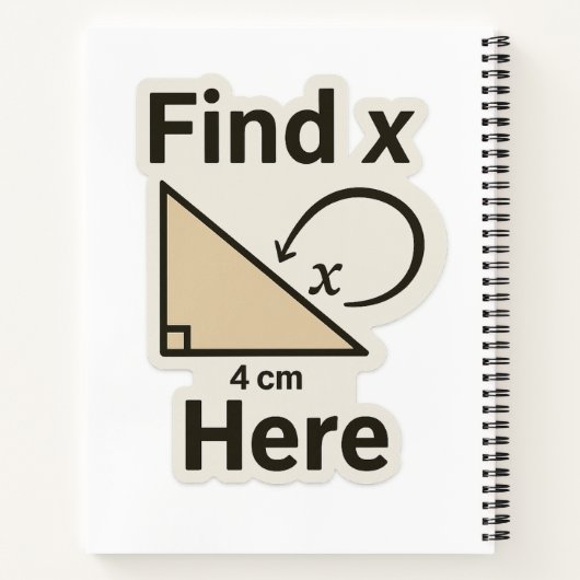 Carnet Trouver X Math Joke Sticker - Funny Geometry Pun (Dos)
