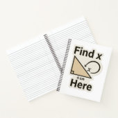 Carnet Trouver X Math Joke Sticker - Funny Geometry Pun (Intérieur)