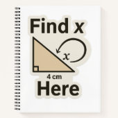 Carnet Trouver X Math Joke Sticker - Funny Geometry Pun (Devant)