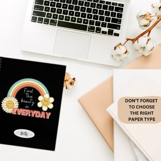 CARNET TROUVEZ LA BEAUTÉ DANS CHAQUE JOUR CITER RETRO STY