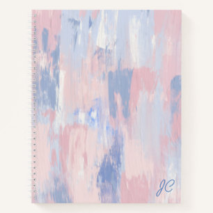 Carnet Trucs de peinture bleu et blanc Abstraits