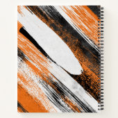 Carnet Trucs de pinceau orange, noir et blanc (Dos)