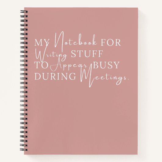 Carnet Trucs pour paraître occupé pendant les réunions dr (Devant)