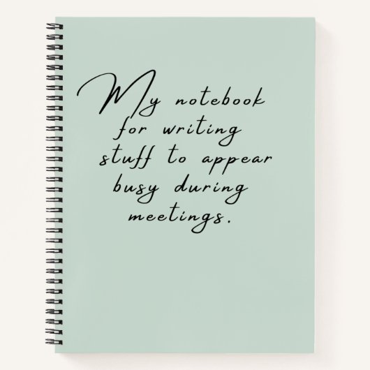 Carnet Trucs pour paraître occupé pendant les réunions dr (Devant)