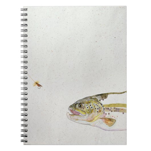 Carnet Truite chassant la mouche d'un pêcheur (Devant)