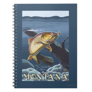 Carnet Truite pêchant la section transversale - Montana