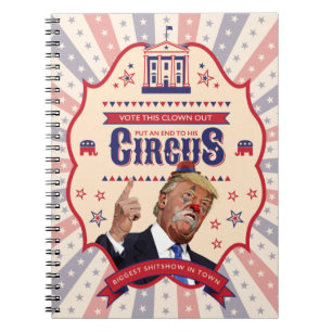 Carnet Trump est un clown - Poster Vintage du cirque