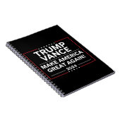 Carnet Trump Vance 2024 Président JD Vance Vice MAGA (Côté Droit)