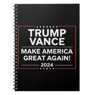 Carnet Trump Vance 2024 Président JD Vance Vice MAGA