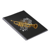 Carnet Trumpet Player Notes musicales Jazz Music Art (Côté Droit)