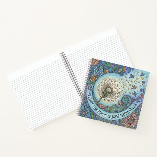 Carnet Trust The Magic of New Beginnings Spiral Notebook (Intérieur)