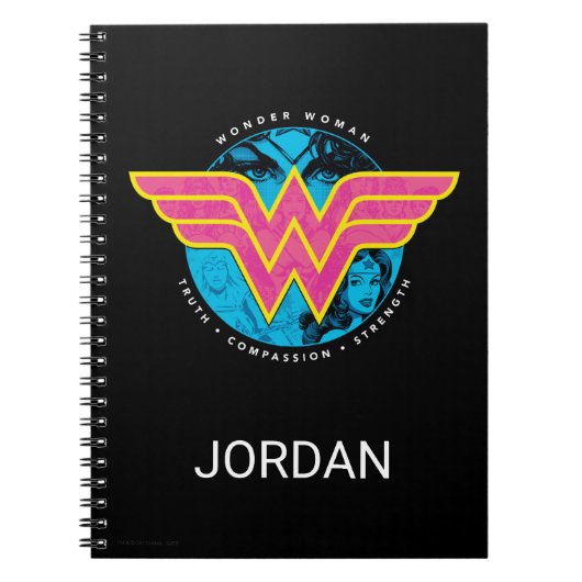 Carnet Truth Compassion Strength Comic Wonder Woman Logo (Devant)