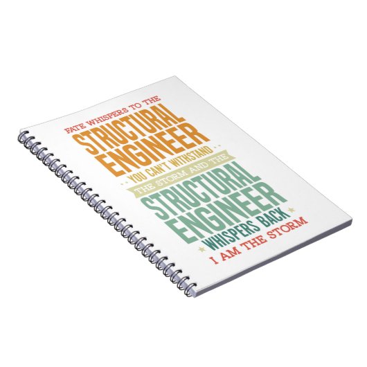 Carnet Tshirt de travail - L'ingénieur de structure (Côté Droit)