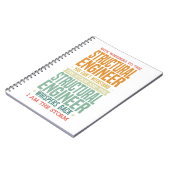 Carnet Tshirt de travail - L'ingénieur de structure (Côté gauche)