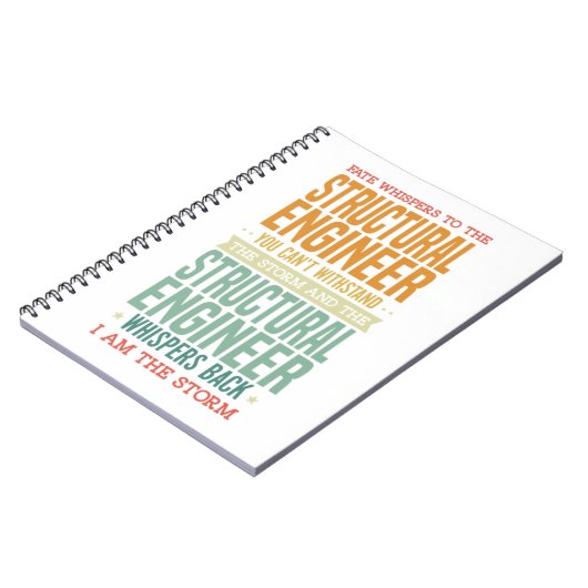 Carnet Tshirt de travail - L'ingénieur de structure (Côté gauche)