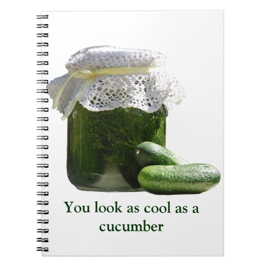 Carnet Tu as l'air cool comme un concombre. (Devant)