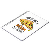 Carnet Tu as une pizza mon cœur Blague drôle de pizza  (Côté gauche)