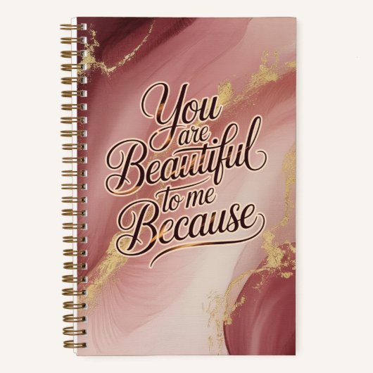 Carnet Tu es beau à mes yeux (Recto)