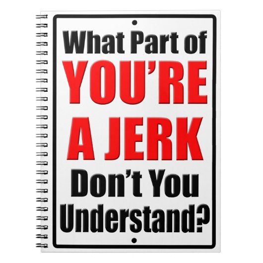 Carnet Tu es un Jerk (Devant)
