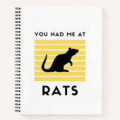 Carnet Tu m'as eu à des rats (Devant)