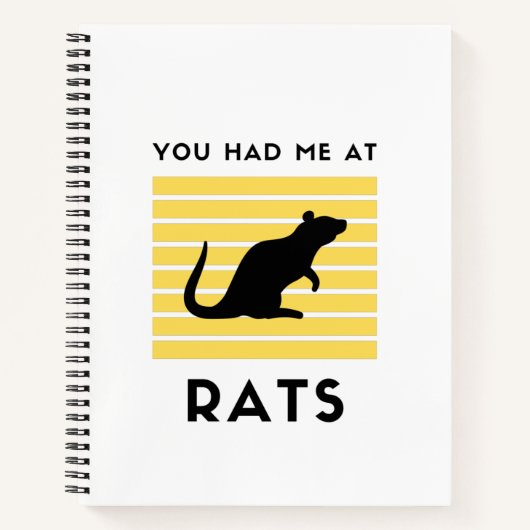 Carnet Tu m'as eu à des rats (Devant)