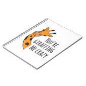 Carnet Tu me rends fou avec tes girafes (Côté gauche)