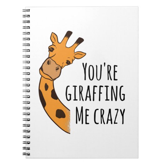 Carnet Tu me rends fou avec tes girafes (Devant)