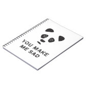 Carnet Tu me rends triste. Panda triste. (Côté gauche)