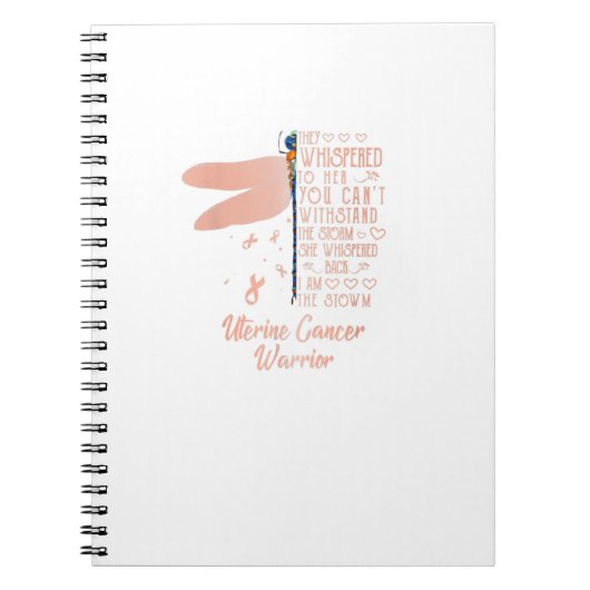 Carnet Tu Uterine Cancer Sensibilisation Dragonfly Ribbon (Devant)