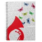 Carnet Tuba avec papillons (Devant)