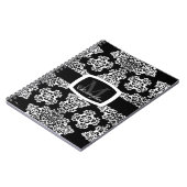 Carnet Tudor Rose Damask (Blanc) (Monogramme) (Côté gauche)