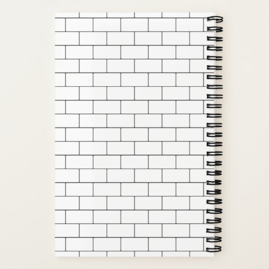 Carnet Tuile de métro architecturale Design classique mod (Verso)