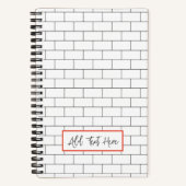 Carnet Tuile de métro architecturale Design classique mod (Recto)