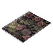 Carnet Tuile de verre 3D roses liquides et étoiles (Côté gauche)