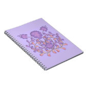 Carnet Tuile de verre fleurs 3D violet gzhel (Côté Droit)