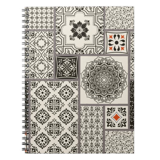 Carnet Tuile en patchwork sans couture avec Islam, arabe, (Devant)