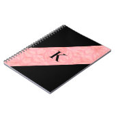Carnet Tulip Batik rose et noir Monogramme (Côté gauche)