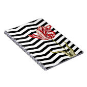 Carnet Tulip Botanique Chevron Stripes Motif (Côté Droit)