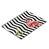 Carnet Tulip Botanique Chevron Stripes Motif (Côté gauche)