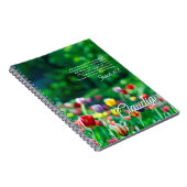Carnet Tulip Fleur Jardin Bible Écriture Verse (Côté Droit)
