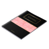 Carnet Tulip Pink Batik Nom simple (Côté gauche)